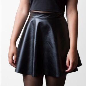 Foux Leather skater skirt